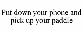 put down your phone and pick up your paddle