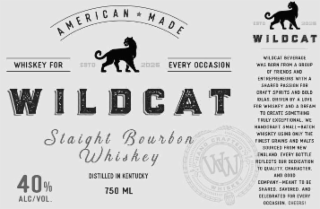 whiskey for wildcat staight bourbon 40% alc/vol. american esto whiskey distilled in kentucky 750 ml every occasion 2025 estd wildcat wildcat beverage was born from a group of friends and entrepreneurs with a shared passion for craft spirits and bold ideas