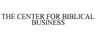 the center for biblical business