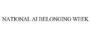 national ai belonging week