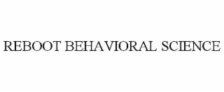 reboot behavioral science