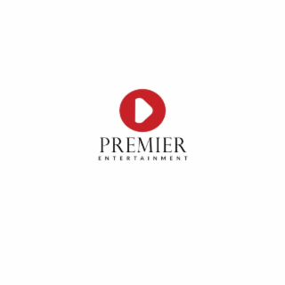premier entertainment, white triangle with rounded edges inside of a red circle