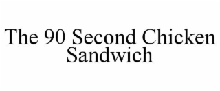 the 90 second chicken sandwich
