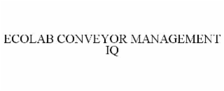 ecolab conveyor management iq
