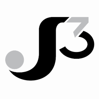 the mark is js3 - the image contains stylized elements that resemble the following: a stylized “j” and “s” merged together with a gray dot to the left to form the "j".  the “3” forms the top of the "s" and is also used for standalone as 3 with the slight 