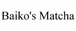 baiko's matcha