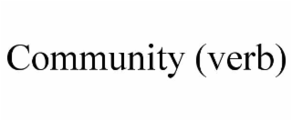 community (verb)