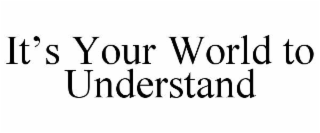 it’s your world to understand