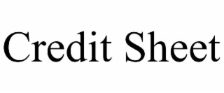 credit sheet