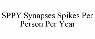 sppy synapses spikes per person per year
