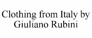 clothing from italy by giuliano rubini