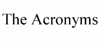 the acronyms