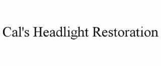 cal's headlight restoration