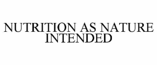 nutrition as nature intended