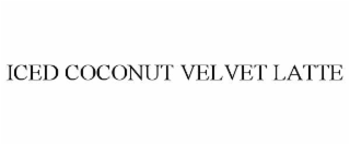 iced coconut velvet latte