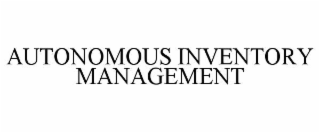 autonomous inventory management