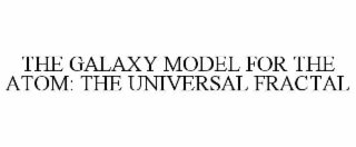 the galaxy model for the atom: the universal fractal