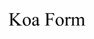 koa form