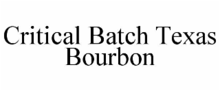 critical batch texas bourbon