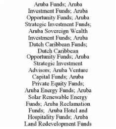 aruba funds; aruba investment funds; aruba opportunity funds; aruba strategic investment funds; aruba sovereign wealth investment funds; aruba dutch caribbean funds; dutch caribbean opportunity funds; aruba strategic investment advisors; aruba venture cap
