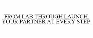 from lab through launch. your partner at every step.