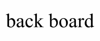 back board