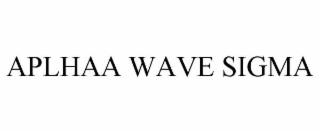 aplhaa wave sigma