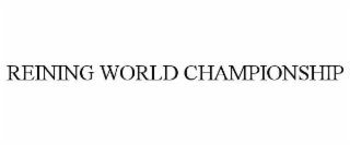 reining world championship