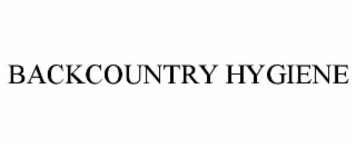backcountry hygiene