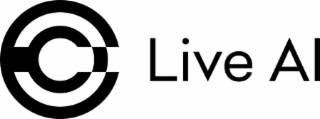 the letter 'c' (stylized), the word 'live' and letters 'ai'
