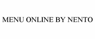 menu online by nento
