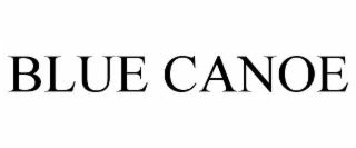 blue canoe