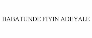 babatunde fiyin adeyale