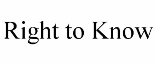 right to know