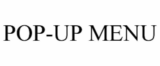 pop-up menu