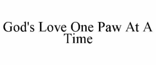 god's love one paw at a time