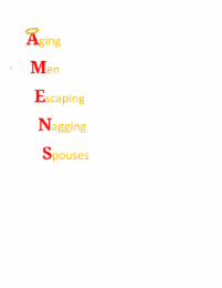 aging men escaping nagging spouses