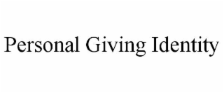 personal giving identity