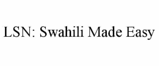 lsn: swahili made easy