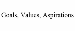 goals, values, aspirations