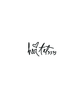 her artssss (stylized with heart above "r")