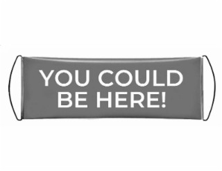 you could be here!