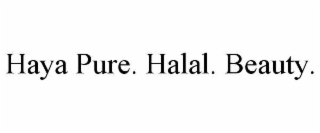 haya pure. halal. beauty.