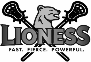 lioness fast. fierce. powerful.