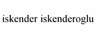 iskender iskenderoglu