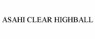 asahi clear highball
