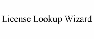 license lookup wizard