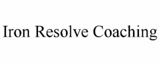 iron resolve coaching