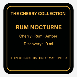 the cherry collection rum nocturne cherry rum amber discovery 10 ml for external use only made in usa