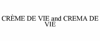 crÈme de vie and crema de vie
